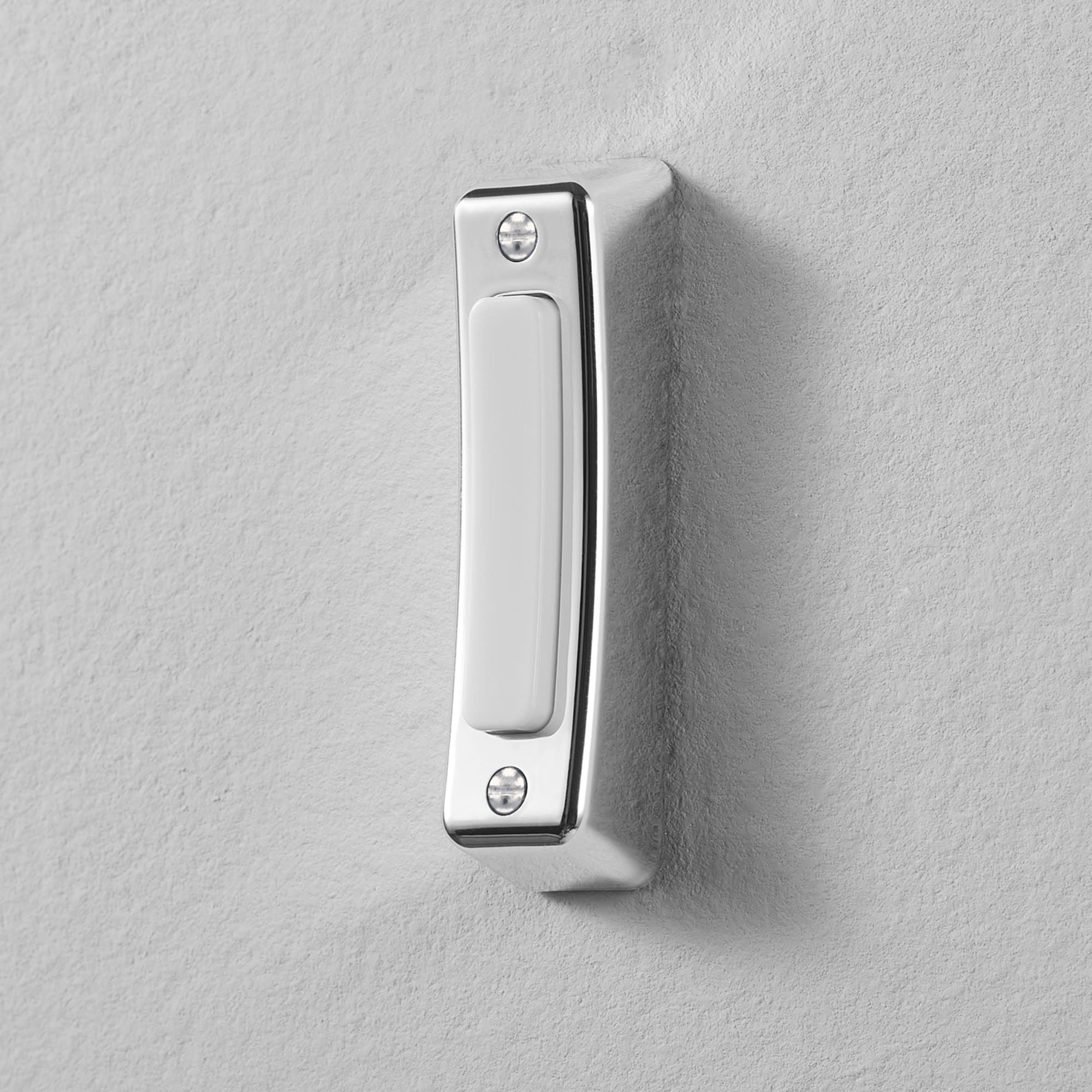 Globe Electric 91009259 Heath Zenith Plastic Wired Push Doorbell Button - Nickel