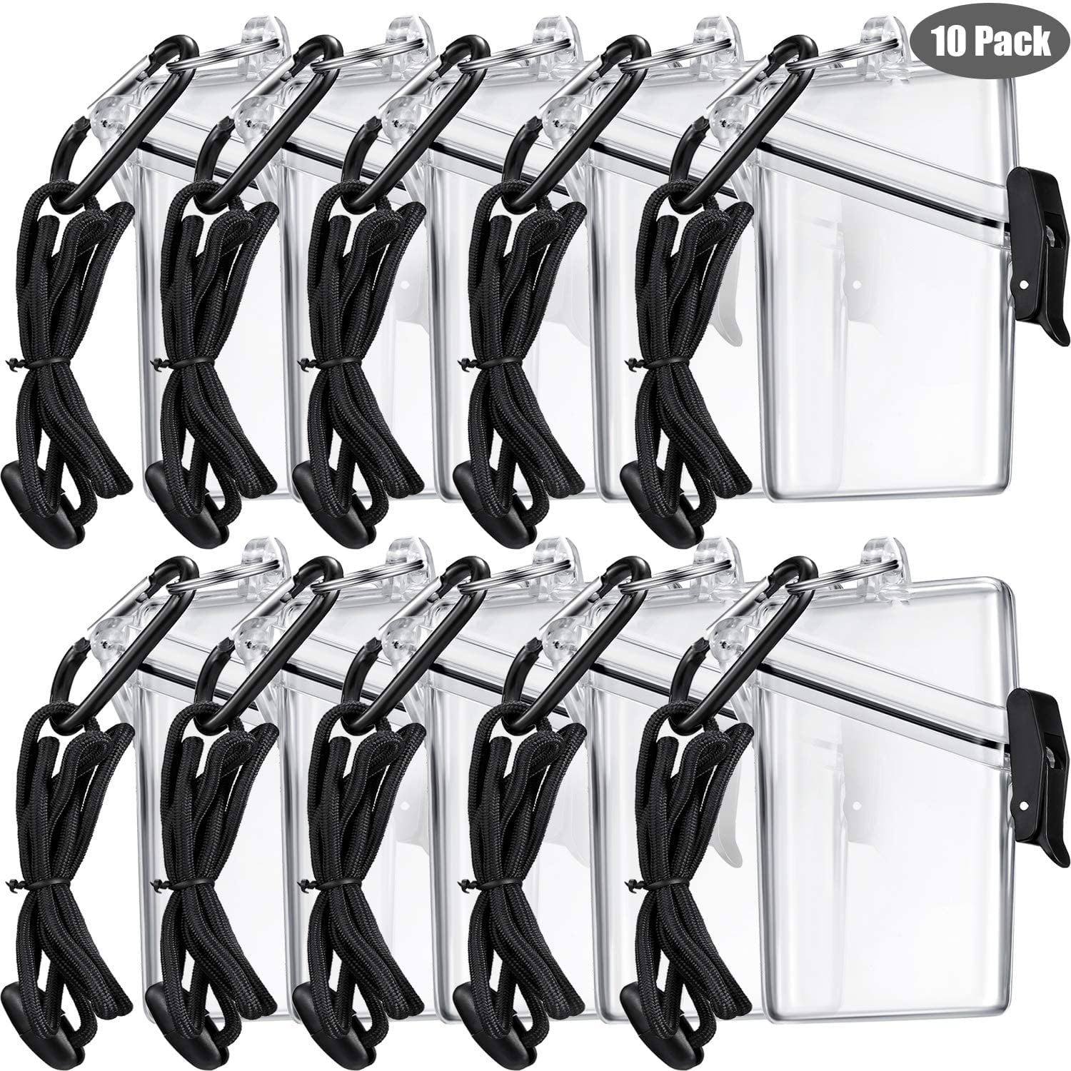 Waterproof ID Card Badge Holder Case Waterproof Sports Case Vertical