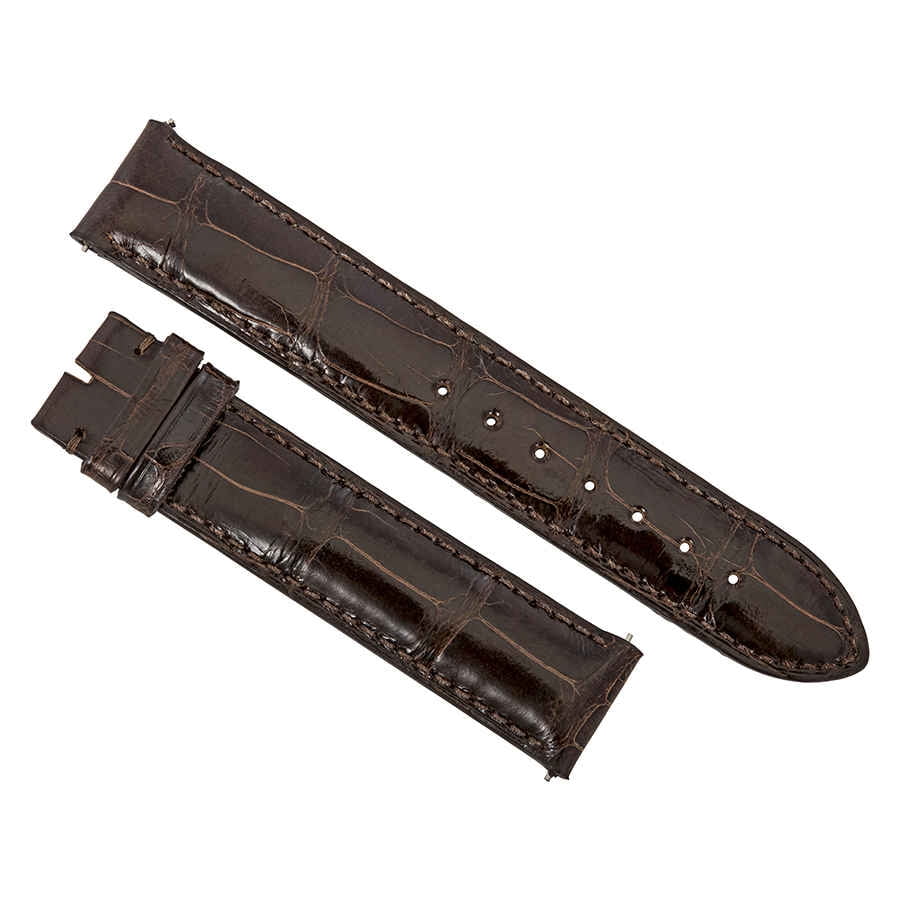 Hadley Roma  Shiny Dark Brown Alligator Leather Strap