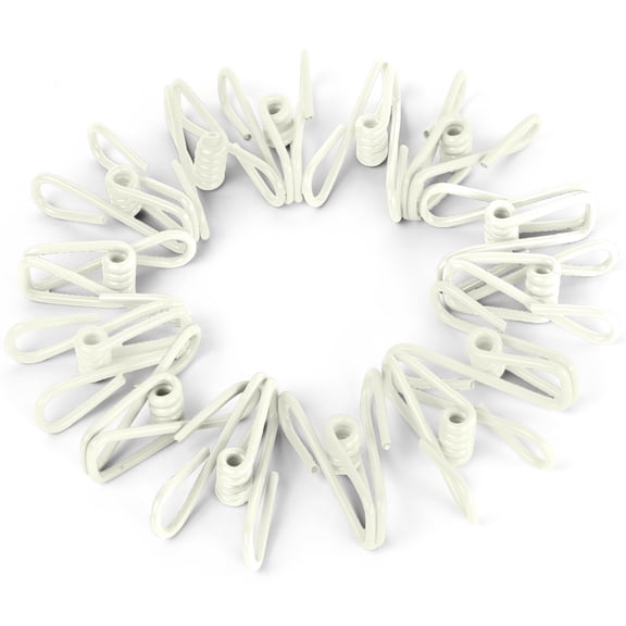 30 Pack White Chip Clips for Food Bags- PVC 2 Inch Coated Sealer for Sealing Food - Paper Holder, Clothesline Clip for Laundry Hanging, Kitchen Bags, Multipurpose Clothes Pins