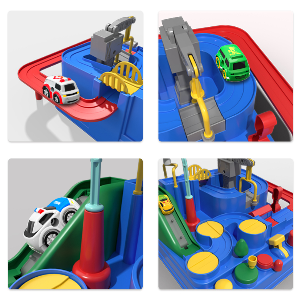 Lucky Doug Blue Race Car Track Adventure Playset photo 4