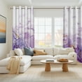 thumbnail image 4 of 2 Panels Purple Marble Blackout Curtain for Bedroom,Modern Abstract Grommet Drapes for Living Room,52x84 Inch, 4 of 7