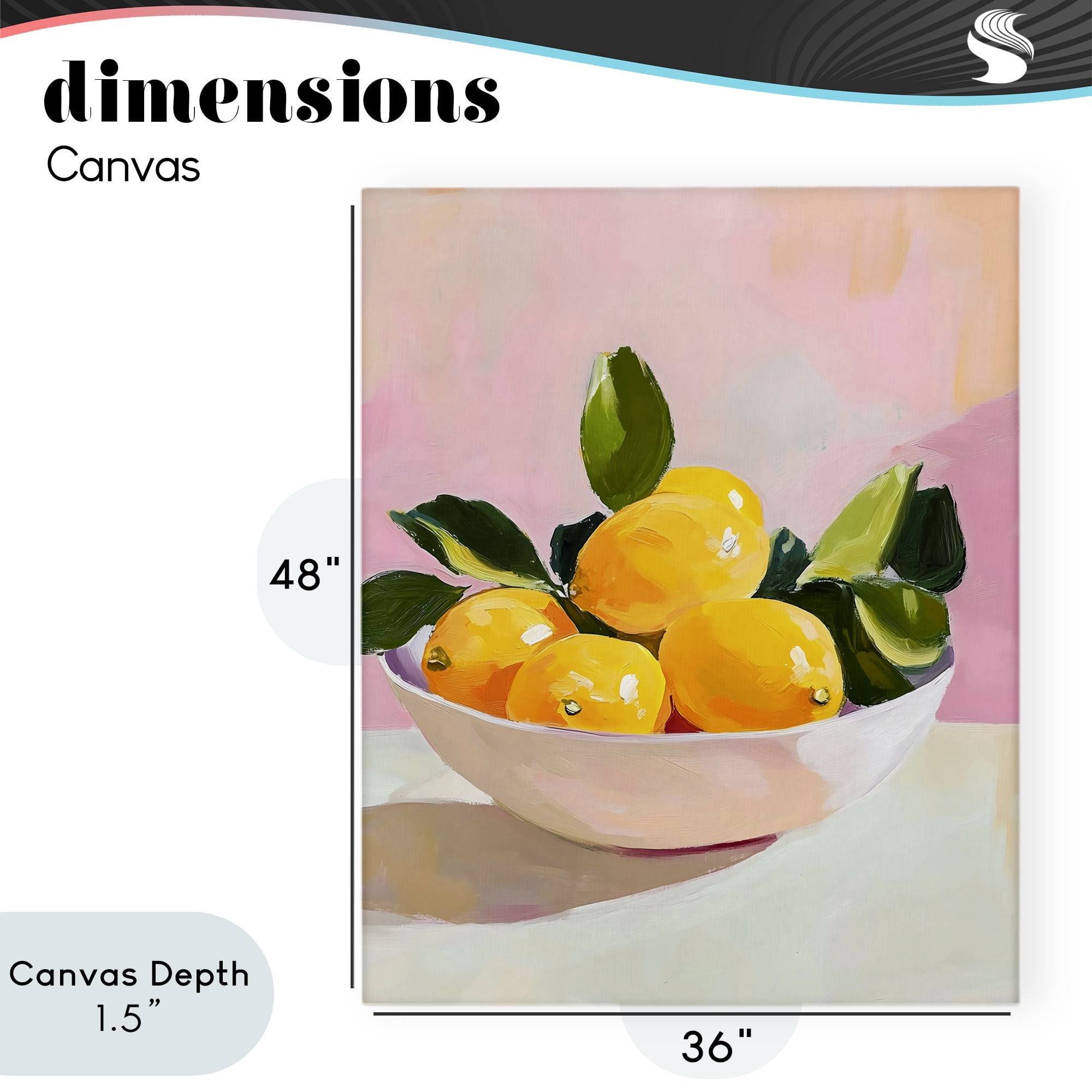 Stupell Industries Bowl of Lemons in Sunlight Canvas Wall Art, design by The Prints Vibe