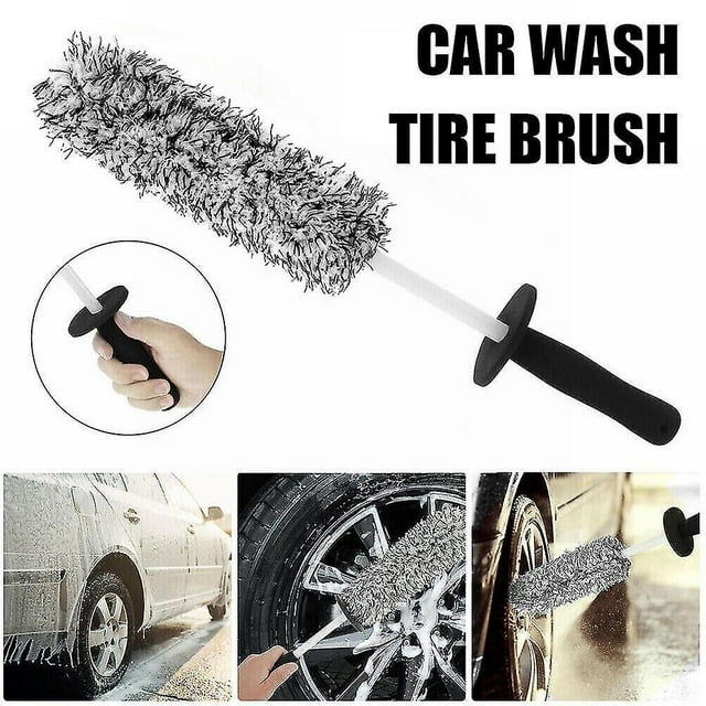 Microfiber Wheel Brush, Premium Microfiber Cleaning Brush For Car Detailing Gentle Care Car Wash Tool