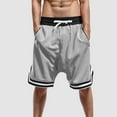 thumbnail image 2 of Caqnni Basketball Shorts for Men Drawstring Casual Summer Quick Dry Sports Workout Shorts with Pockets Sports Gym Basketball Casual Shorts Summer Beach Shorts (M,Grey), 2 of 6