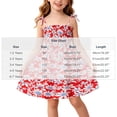 thumbnail image 3 of WRKEKC Girls Floral Dress Sleeveless Red Daisy Print Spaghetti Strap Smocked Waist Beach Vacation Dress for 1-7 Years, 3 of 9