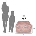thumbnail image 3 of Floral Rectangle Pouf, Print of Rose Flower Bouquet Silhouette Repetition Illustration Botany, Under Desk Foot Stool for Living Room Office with Cover, 25", Mauve Taupe and Eggshell, by Ambesonne, 3 of 4