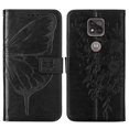 thumbnail image 2 of Moto G Power (2021) Case, Dteck Embossed Butterfly PU Leather Credit Card Slots Wallet Case with Hand Strap for Motorola Moto G Power 2021,Black, 2 of 7