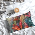 thumbnail image 3 of Salouo Butterflies On Rocky Cliff Pattern Pillow Cases,1PC Pillow Covers with Envelope Closure Decorative Pillow Case for Bed Couch,Pillows Not Included-14"x20", 3 of 6
