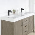 thumbnail image 6 of Leon 60" Double Bath Vanity in Fir Wood Grey with Lightning White Composite top, 6 of 16