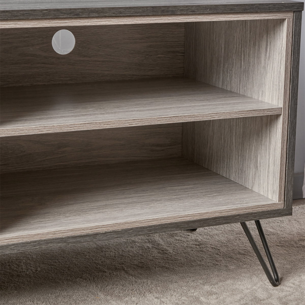 Kepooman Contemporary TV Media Stand, Living Room Entertainment Center with Storage, Storage Shelves and Cabinets for Living Room Bedroom, Grey Kepooman Contemporary TV Media Stand, Living Room Entertainment Center with Storage, Storage Shelves and Cabinets for Living Room Bedroom, Grey