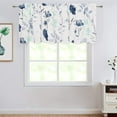 thumbnail image 2 of Valance Curtain, Flower Watercolor Valance for Window, Floral Kitchen Curtains, Rod Pocket Window Treatment Valance for Bathroom Basement, 52 x 18 Inches, 2 of 6
