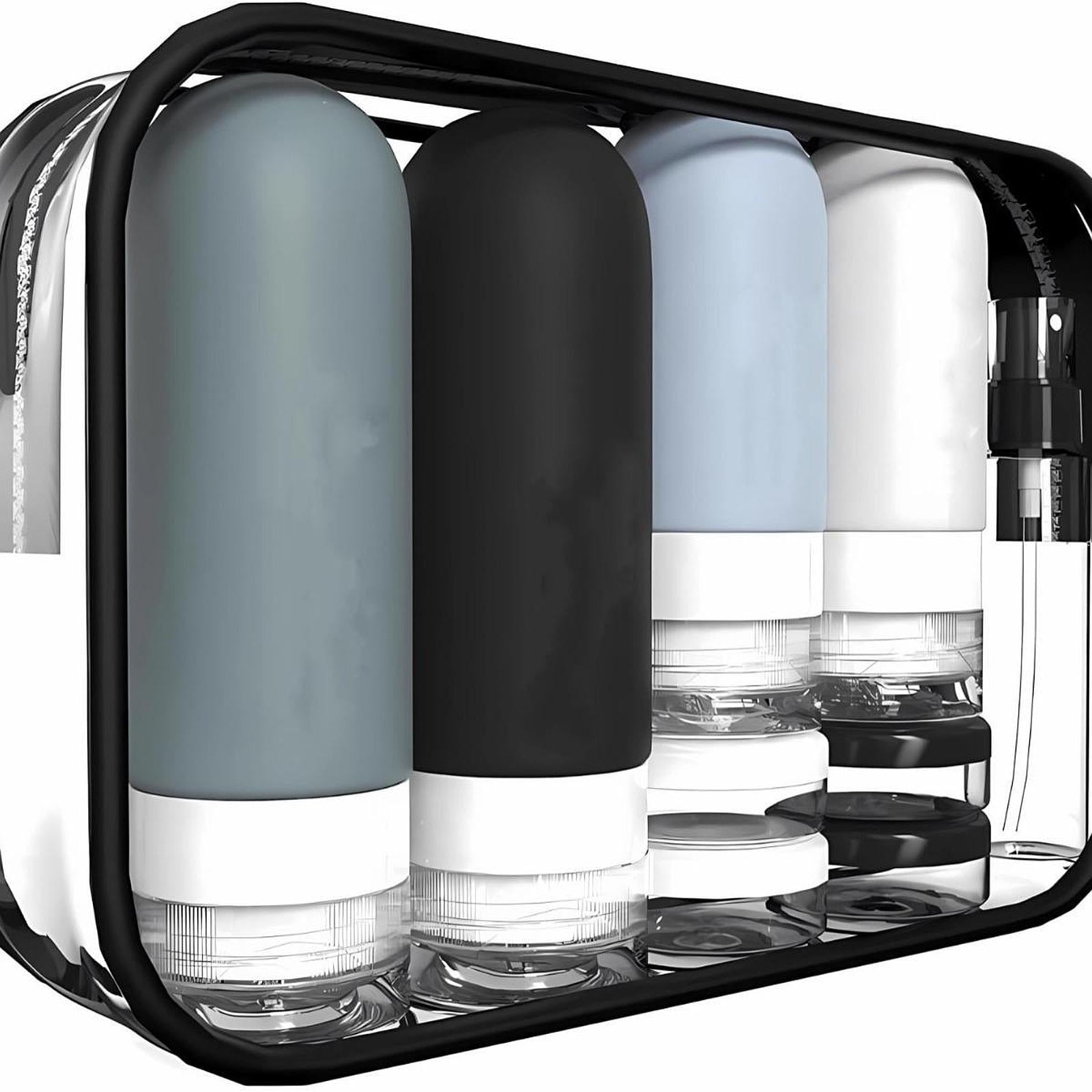 Bothyi 16 Pieces Travel Bottles for Toiletries Containers for Body Lotion Eye Cream Black