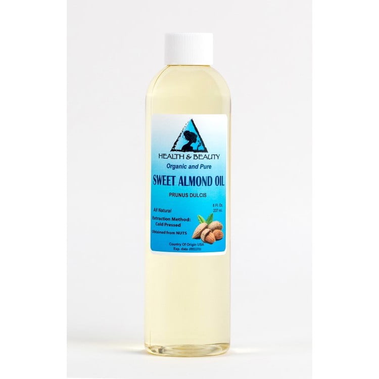 SWEET ALMOND OIL REFINED ORGANIC CARRIER COLD PRESSED PURE by H&B OILS