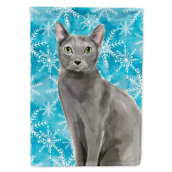 Carolines Treasures CK3106GF Blue Russian Winter Snowflake Flag Garden Size  Small multicolor