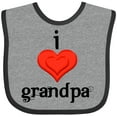 thumbnail image 3 of Inktastic I Love Grandpa Boys or Girls Baby Bib, 3 of 4