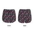 thumbnail image 6 of Uemuo Daisies Flowers Pattern Women's Athletic Shorts High Waisted Running Shorts with Liner Pockets Gym Elastic Workout Shorts-Small, 6 of 9