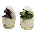thumbnail image 3 of Colorful Fantasy Egg Hatchling Baby Dragon Wyrmling LED Light Figurines Set of 2, 3 of 6