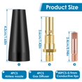 thumbnail image 3 of 48pcs Flux Core Gasless Nozzle Tips Kit Heat Resistant Replacement Gasless Nozzles Durable Brass Welding Contact Tips Kit Gas Diffusers Welder Accessories, 3 of 10
