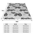 thumbnail image 5 of Bingfone Gray Tractor Print Flannel Fleece Blanket Throw Blanket For Bed,Sofa,Couch,Travel,Camping(80"X60"), 5 of 9