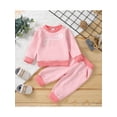 thumbnail image 2 of Seyurigaoka Unisex Baby’s Letter Long Sleeve T-shirt and Stitching Long Pants Set, 2 of 9