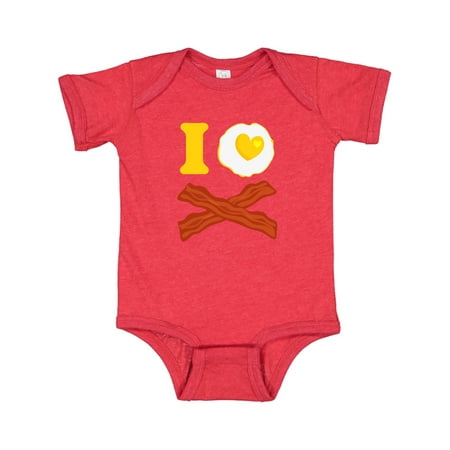 

Inktastic I Love Bacon And Eggs Gift Baby Boy or Baby Girl Bodysuit