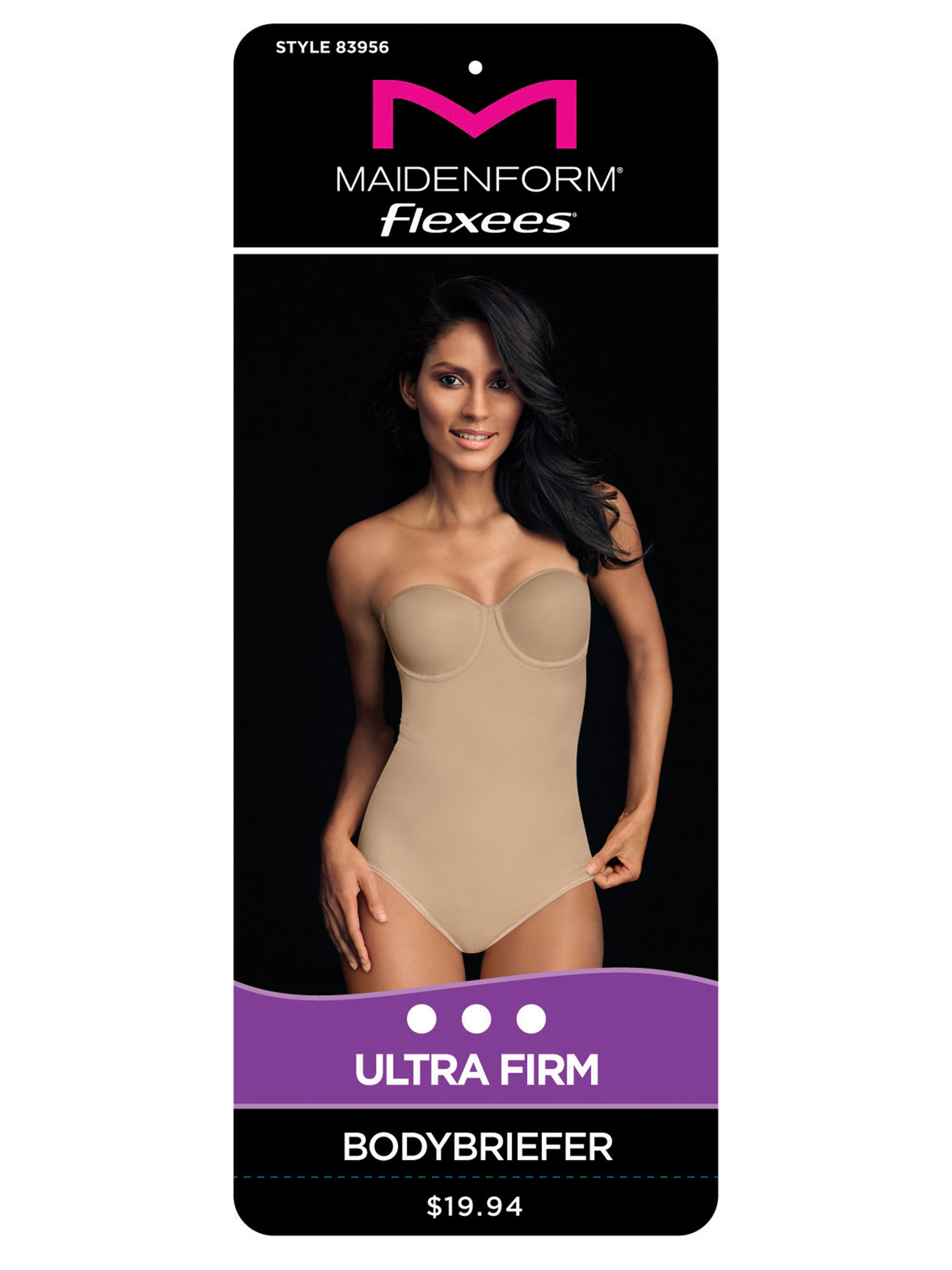 Flexees by Ultra Firm Strapless Bodybriefer Shapewear 