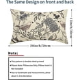 thumbnail image 2 of Vintage Floral Bird Lumbar Pillow Covers 12x20 Inch Set of 2 Black Gray Flowers Leaves Decorative Throw Pillows For Couch Chinoiserie Pillow Cases Home Decor For Sofa Bed Porch Living Room Outdoor, 2 of 5