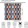 thumbnail image 2 of Sports Theme Boys Bedroom Curtains, 3D Cartoon Soccer Basketball Rugby Sports Pattern Teenage Kids Bedroom Living Room Window Curtains 42x84in, 2 of 6