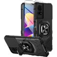thumbnail image 2 of UYGDUY-for TCL K24/TCL K23/TCL 50 LE Phone Case with Tempered Glass Screen Protector,Military Grade Heavy Duty Shockproof Protective Cover,with Ring Kickstand (TCL K24, Black), 2 of 4