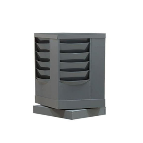 Durham Steel 20 Contour Pocket Rotary Literature Rack - Gray