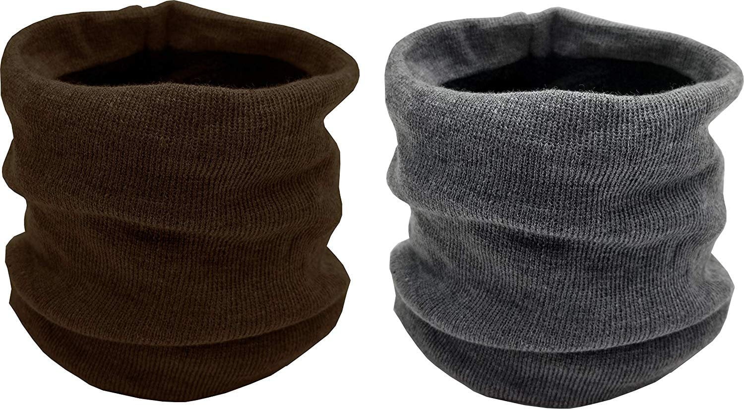 Winterlace Winter Neck Gaiter, 2 Pack, Fleece Lined Interior Warm