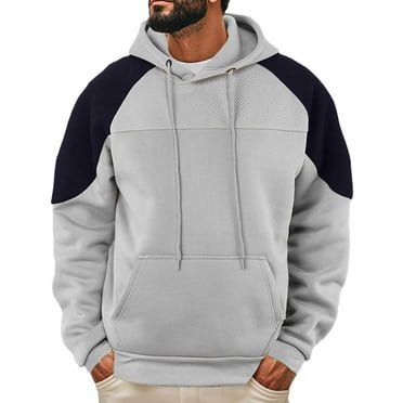 TANYSU Men's Casual Loose Colorblocked Hooded Sweatshirt Comfort Male Pullover Long Sleeve Tops Sports Athletic Dailywear