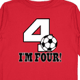 thumbnail image 4 of Inktastic 4th Birthday Soccer 4 Year Old Boys or Girls Long Sleeve Toddler T-Shirt, 4 of 5
