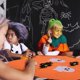 thumbnail image 4 of Juego de mesa de rompecabezas de fieltro Tic-Tac-Toe de Halloween, tapete de calabaza con murciélago fantasma, almohadilla de ajedrez, juguete, color naranja, 4 of 5