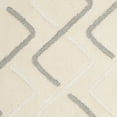 thumbnail image 6 of SAFAVIEH Olympia Zaman Geometric Polyester Shag Area Rug, Cream/Grey, 4' x 6', 6 of 7
