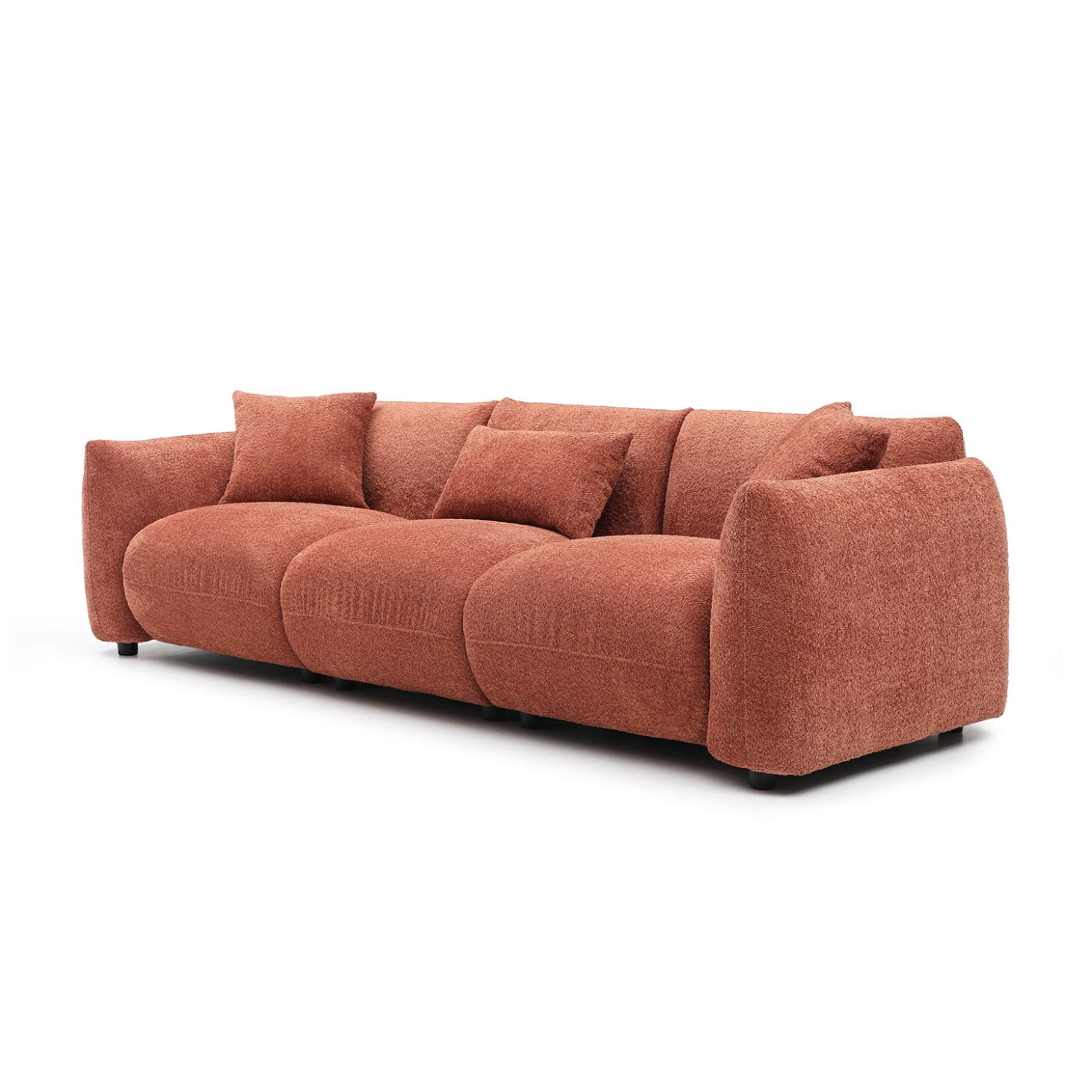 102'' Modular Sectional Sofa, Modern Boucle Fabric 3 Seater
