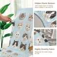 thumbnail image 5 of Yayeee 2 Pack Dining Chair Covers Stretch Parson Chairs Slipcovers Seat Protector, Cute Cat Faces, 5 of 6