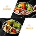 thumbnail image 3 of Portion Control Plate Divided Dinner Tray Canteen Divided Tray Food Plate 3-grid Tray, 3 of 9