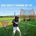 thumbnail image 2 of KFFKFF 7x7 ft Baseball Practceing Net, Softball Practice Net, Portable Baseball Training Net, with Bow Frame, Carry Bag, Strike Zone, 12 Balls, 2 of 9