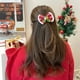 thumbnail image 3 of Diadema con horquilla para el pelo con forma de corazón para niña, accesorio para el cabello con flequillo y pinza lateral, elemento navideño, estilo dulce y fresco, 3 of 5