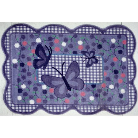 Fun Rugs Supreme Butterfly Purple Area Rug