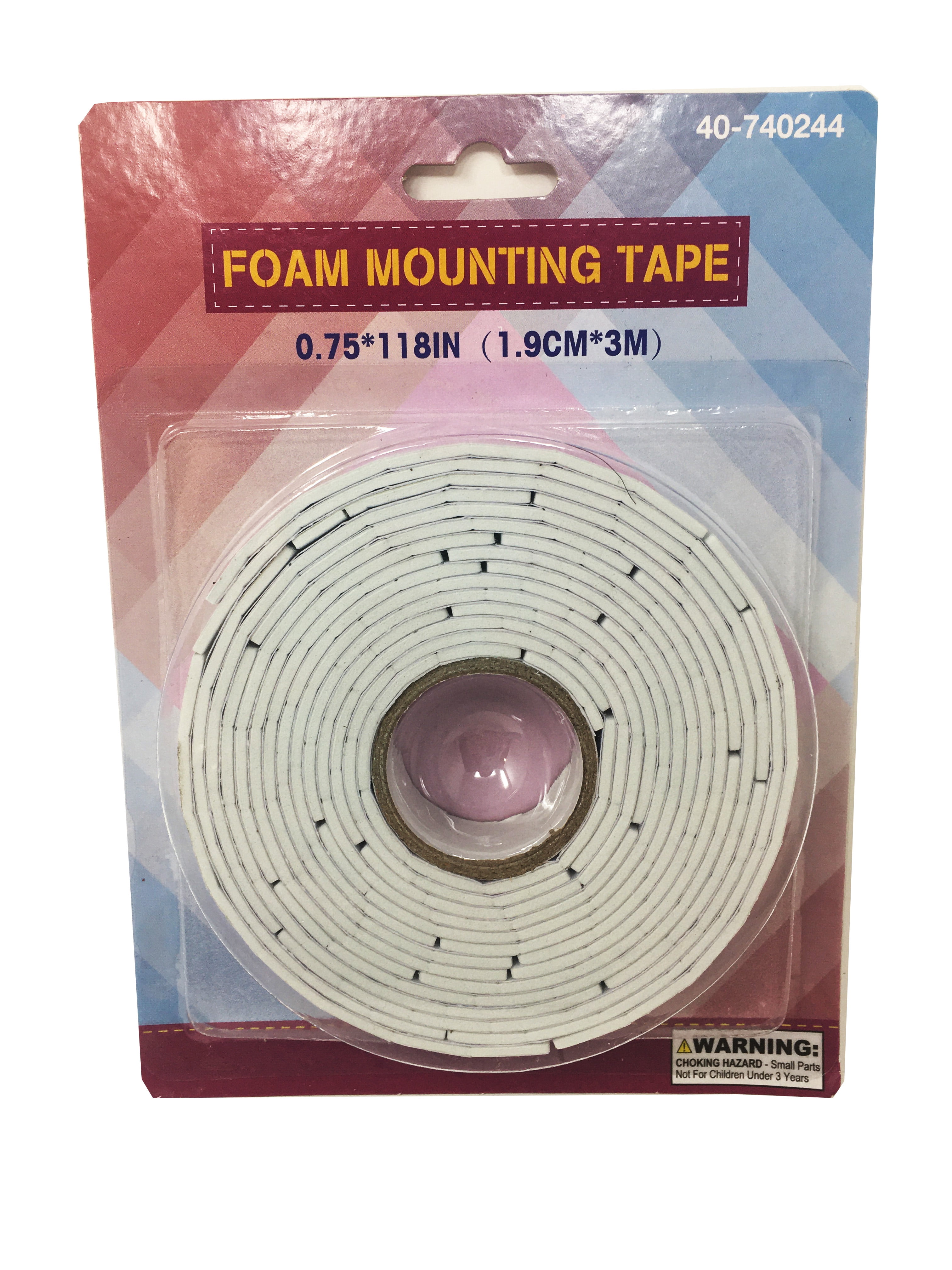 Foam Mounting Tape 0.75*118in (1.9CM*3M)