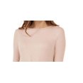 thumbnail image 2 of Planet Gold Juniors' Twist-Front Sparkly Ribbed Top Dark Pink Size Large, 2 of 3