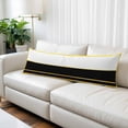 thumbnail image 2 of Modern Black Gold Body Pillow Cover 20 x 54 Inch Decorative Pillow Cover Minimalist Geometric Yellow Striped Lumbar Pillowcase Seasonal Rectangle Cushion Case for Couch Sofa Bed Living Room, 2 of 9