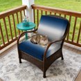 thumbnail image 4 of Outdoor Patio Cushion Covers 4 Pack Blue Grey Ombre Patio Chair Cushion Covers with Ties and Zipper Gradient Gradual Color Waterproof Outdoor Seat Cushion Covers for Patio Furniture 22"x22", 4 of 9