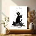 thumbnail image 6 of UXIEQU Black Cat Reading Canvas Wall Art Print 15.75x11.81 Inches, 6 of 8