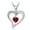 01-Jan-Garnet, variant on 18k White Gold Plated Love Arrow Birthstone Pendant Necklace Women Jewelry