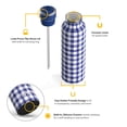 thumbnail image 3 of RTIC 20 oz Ceramic Lined Insulated Journey Water Bottle, Leak-Proof Lid, Cobalt Gingham, 3 of 8