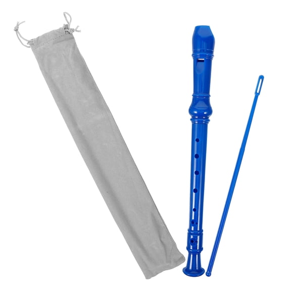 KALLORY Children Clarinet Instrument Blue ABS 8-Hole for Beginners and Music Education 1 Set 12.8X1.3X1.2In